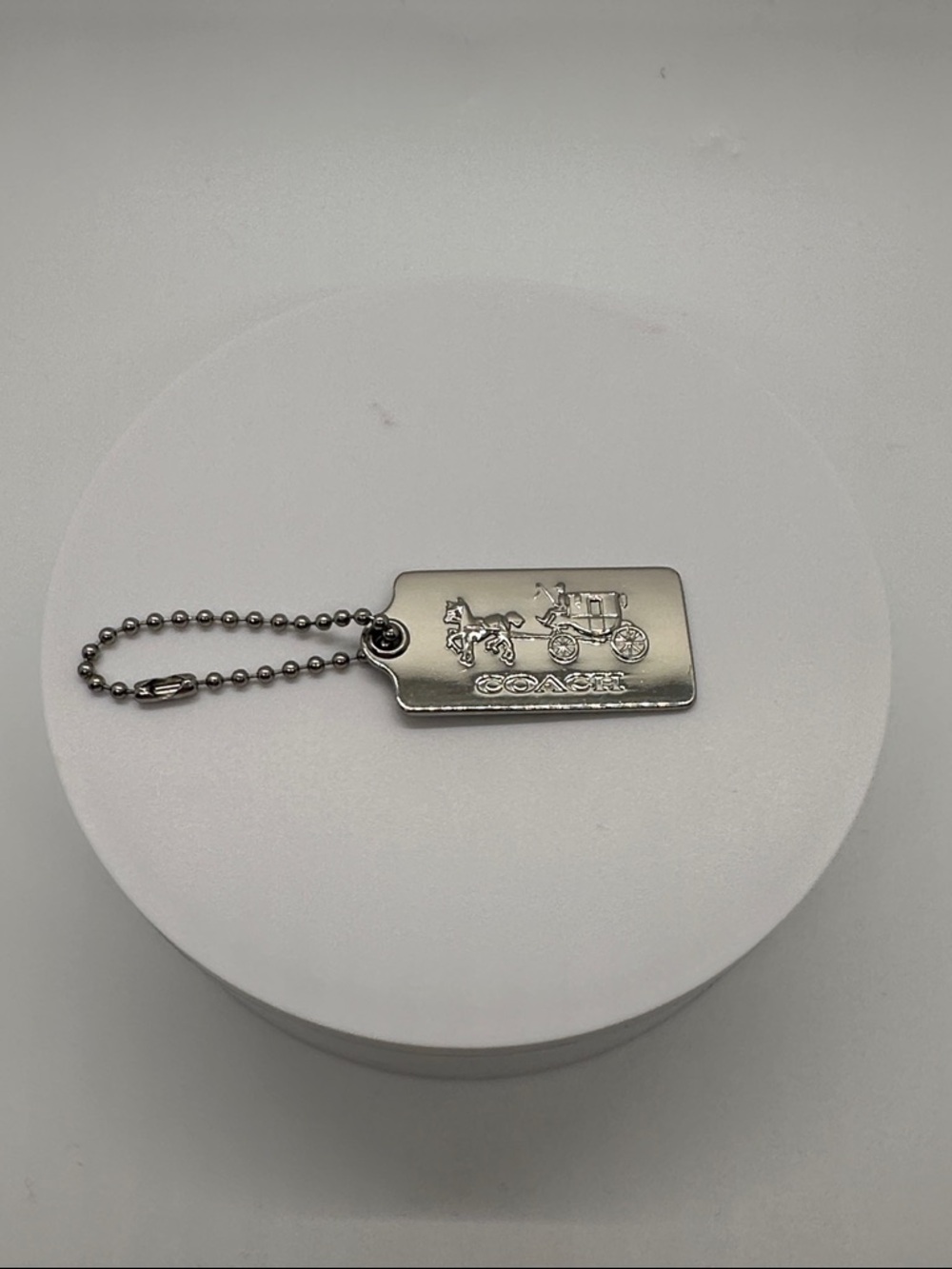 Coach Silver Hang Tag Charm